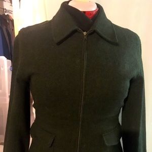 Womens J.Crew Wool Blazer Jacket Zipper